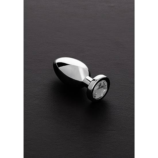 JEWELED PLUG METÁLICO PEQUEÑO CON PERLA TRANSPARENTE - Juguetes Sexuales Anales Anal - Sex Shop ARTICULOS EROTICOS