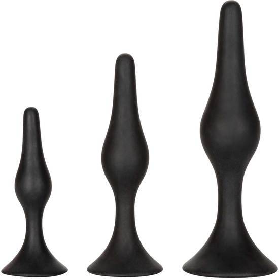 KIT DE INICIACIÓN ANAL SILICONA- NEGRO - Juguetes Sexuales  Anales Kits - Sex Shop ARTICULOS EROTICOS