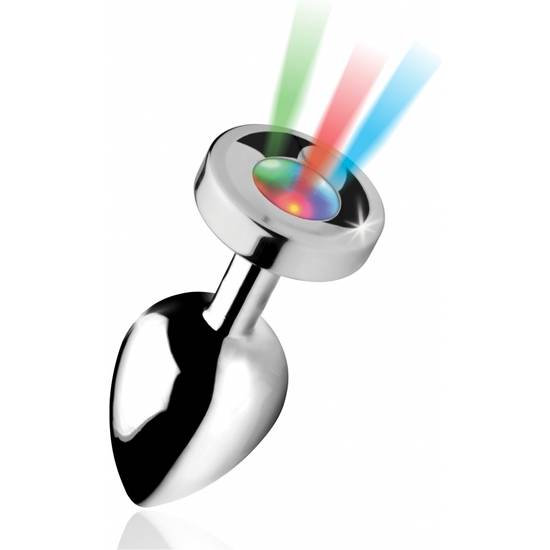 LIGHT UP - PLUG ANAL LARGO  - PLATEADO - Juguetes Sexuales Anales Anal - Sex Shop ARTICULOS EROTICOS