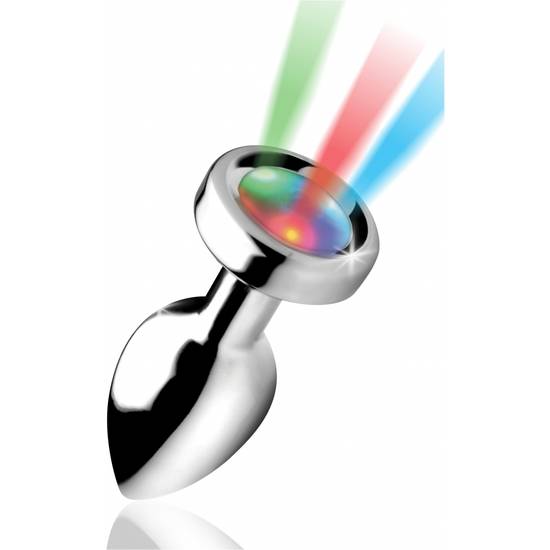 LIGHT UP - PLUG ANAL PEQUEÑO  - PLATEADO - Juguetes Sexuales Anales Anal - Sex Shop ARTICULOS EROTICOS
