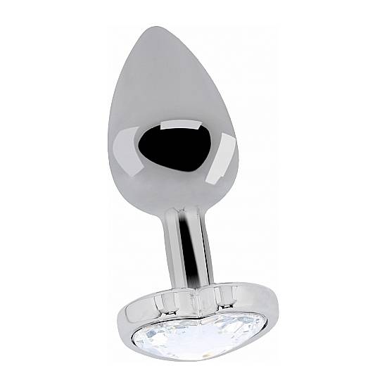 LOVE PLUG DE CORAZON Y DIAMANTE 9,5 CM PLATA - Juguetes Sexuales Anales Anal - Sex Shop ARTICULOS EROTICOS