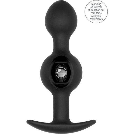 N0. 90 - PLUG DOBLE CON BOLA - NEGRO - Juguetes Sexuales Anales Anal - Sex Shop ARTICULOS EROTICOS