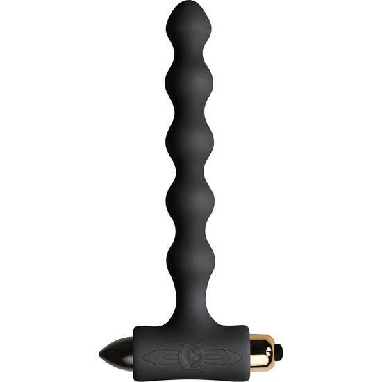 PETITE SENSATIONS PEARLS PLUG VIBRADOR NEGRO - Juguetes Sexuales Anal con Perlas - Sex Shop ARTICULOS EROTICOS