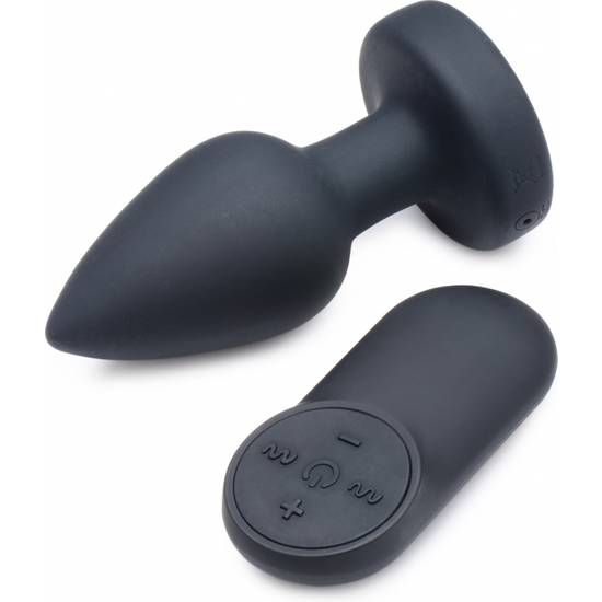 PLUG ANAL VIBRADOR DE SILICONA -LARGO -NEGRO - Juguetes Sexuales Anal Vibrador - Sex Shop ARTICULOS EROTICOS