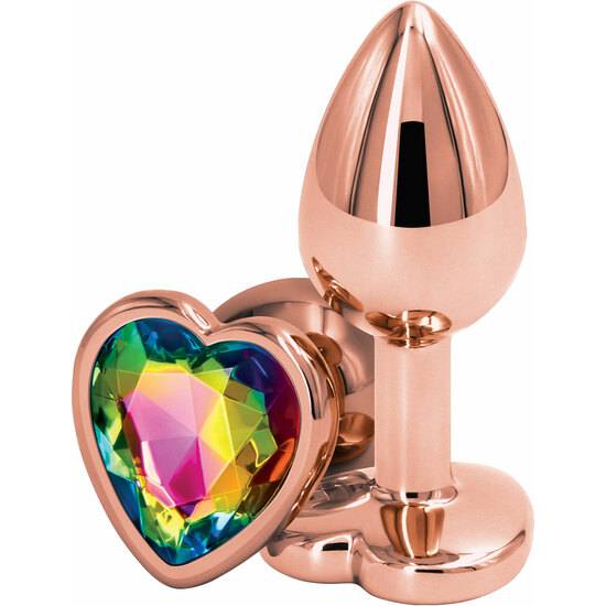 PLUG CORAZON PEQUEÑO - REAR ASSETS ROSE GOLD - ORO ROSADO - Juguetes Sexuales Anales Anal - Sex Shop ARTICULOS EROTICOS