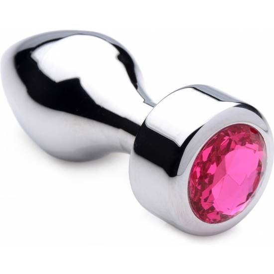 PLUG DE METAL CON PERLA ROSA - MEDIO - Juguetes Sexuales Anales Anal - Sex Shop ARTICULOS EROTICOS