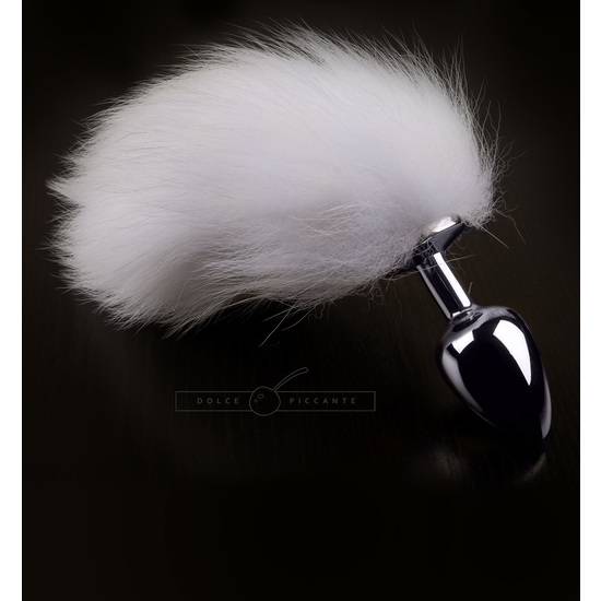 PLUG DE PLATA CON COLA  - S - Juguetes Sexuales Anal con Cola - Sex Shop ARTICULOS EROTICOS