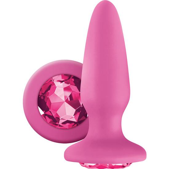 PLUG DE SILICONA CON GEMA - ROSA - Juguetes Sexuales Anales Anal - Sex Shop ARTICULOS EROTICOS