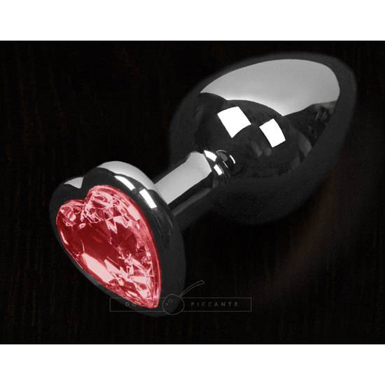 PLUG METAL CORAZON ROJO - S - Juguetes Sexuales Anales Anal - Sex Shop ARTICULOS EROTICOS