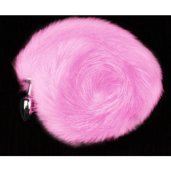PLUG PLATA CON COLA - ROSA - Juguetes Sexuales Anal con Cola - Sex Shop ARTICULOS EROTICOS