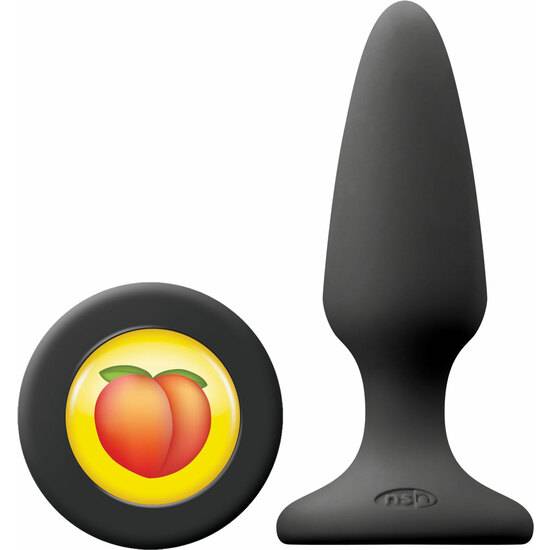 PLUG SILICONA MEDIANO - MOJIS BTY - MELOCOTON - NEGRO - Juguetes Sexuales Anales Anal - Sex Shop ARTICULOS EROTICOS