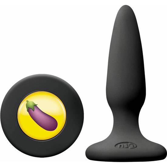 PLUG SILICONA MEDIANO - MOJIS DCK - BERENJENA - NEGRO - Juguetes Sexuales Anales Anal - Sex Shop ARTICULOS EROTICOS