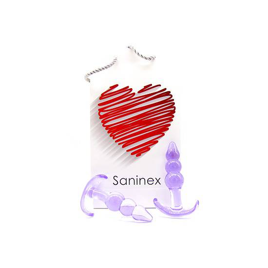 SANINEX PLUG INITIATION 3D PLEASURE - ECONOMIC LINE - MORADO - Juguetes Sexuales Anales Anal - Sex Shop ARTICULOS EROTICOS