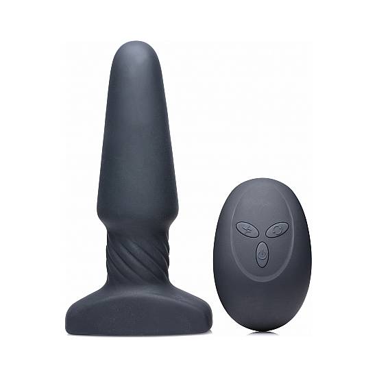 SLIM R SMOOTH PLUG VIBRADOR CON CONTROL REMOTO - NEGRO - Juguetes Sexuales Anal Vibrador - Sex Shop ARTICULOS EROTICOS