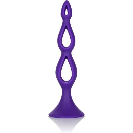 TRIPLE PROBE PLUG ANAL SILICONA - MORADO - Juguetes Sexuales Anal con Perlas - Sex Shop ARTICULOS EROTICOS