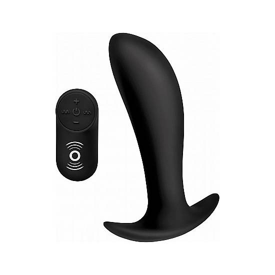 VIBRADOR DE PRÓSTATA DE SILICONA CON CONTROL REMOTO - NEGRO - Juguetes Sexuales Estimuladores Prostata - Sex Shop ARTICULOS EROTICOS