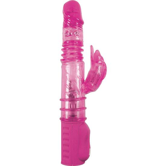 BUNNY TRON VIBRADOR CONEJITO CON RAMPANTE ROSA - Estimuladores Mariposas y Conejitos - Sex Shop ARTICULOS EROTICOS