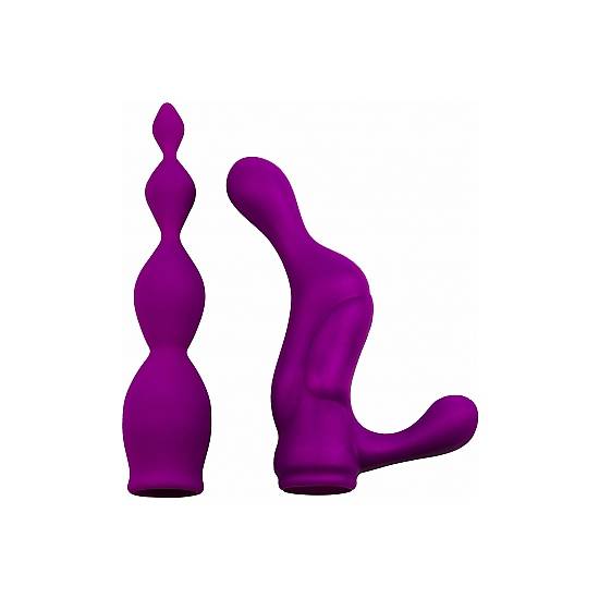 ACOPLES PARA EL VIBRADOR 2 Y 2X ADRIEN LASTIC - USO ANAL - MORADO - Juguetes Sexuales Vibradores Doble - Sex Shop ARTICULOS EROTICOS