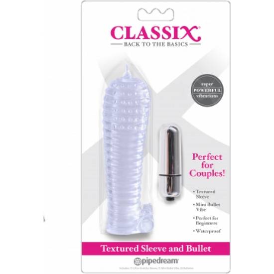 CLASSIX - BALA TEXTURIZADA, TRANSPARENTE - Juguetes Sexuales Vibradores Balas - Sex Shop ARTICULOS EROTICOS