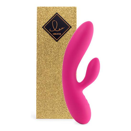 FEELZTOYS - LEA RABBIT VIBRADOR ROSA (GLITTER) - Juguetes Sexuales Vibradores Doble - Sex Shop ARTICULOS EROTICOS