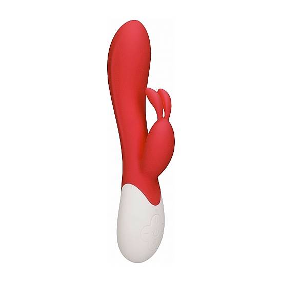 FLAME - VIBRADOR CONEJITO CON CALOR - ROJO - Estimuladores Mariposas y Conejitos - Sex Shop ARTICULOS EROTICOS