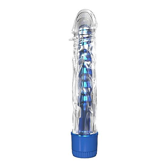 MR. TWISTER METALLIC VIBRADOR CON FUNDA - AZUL - Vibrador Pene Vibrador - Sex Shop ARTICULOS EROTICOS