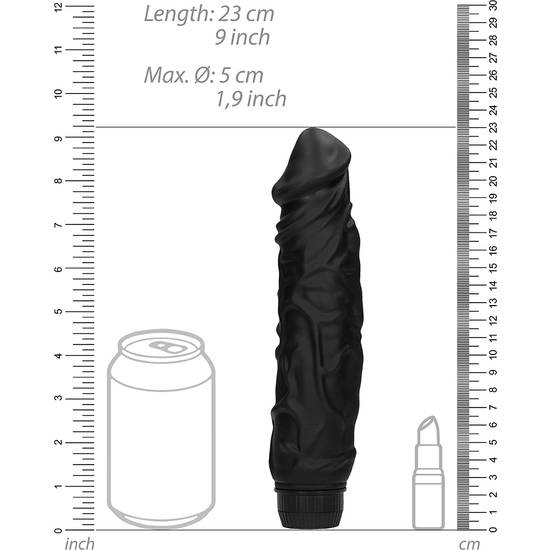 MULTIVELOCIDADES VIBRADOR REALISTA 23X5CM - NEGRO - Pene Vibrador - SEXSHOP