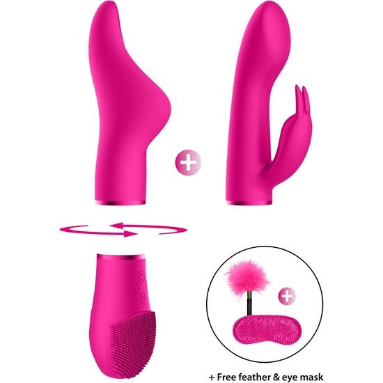 PLEASURE KIT 1 - ESTIMULANTE - ROSA - Estimuladores Mariposas y Conejitos - Sex Shop ARTICULOS EROTICOS