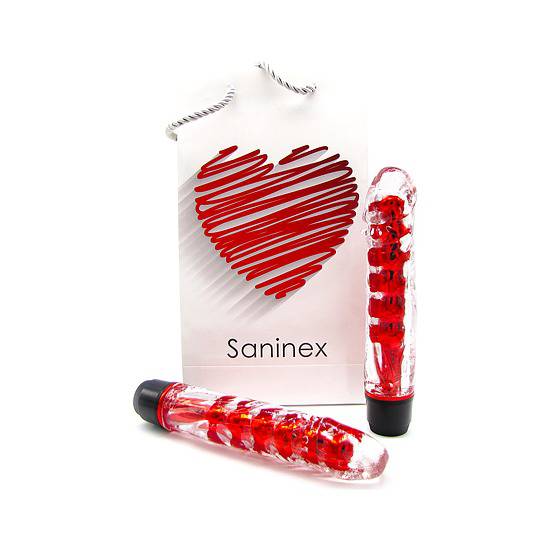 SANINEX VIBRADOR FANTASTIC REALITY - METÁLICO/ROJO - Juguetes Sexuales Vibradores Balas - Sex Shop ARTICULOS EROTICOS