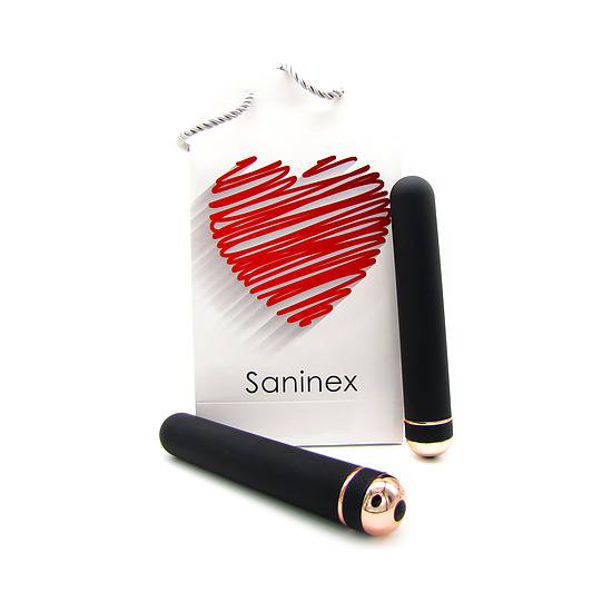 SANINEX VIBRADOR ORGASMIC ELEGANCE XXL NEGRO/ORO - Juguetes Sexuales Vibradores Balas - Sex Shop ARTICULOS EROTICOS