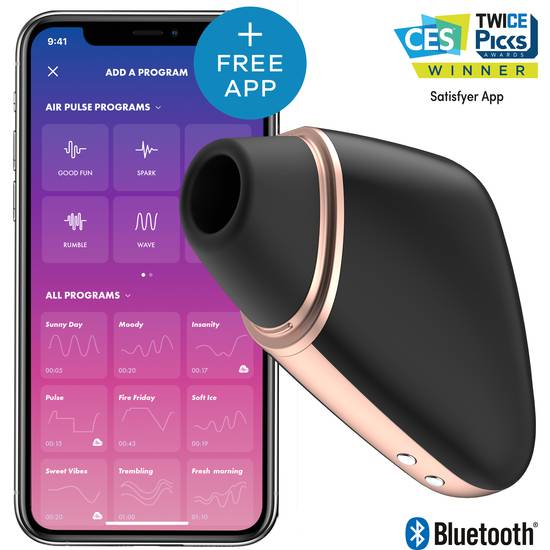 SATISFYER LOVE TRIANGLE NEGRO - Juguetes Sexuales Succionador Clitoris - Sex Shop ARTICULOS EROTICOS