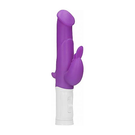 VIBRADOR CONEJITO RAMPANTE CON ROTACIÓN - MORADO - Estimuladores Mariposas y Conejitos - Sex Shop ARTICULOS EROTICOS