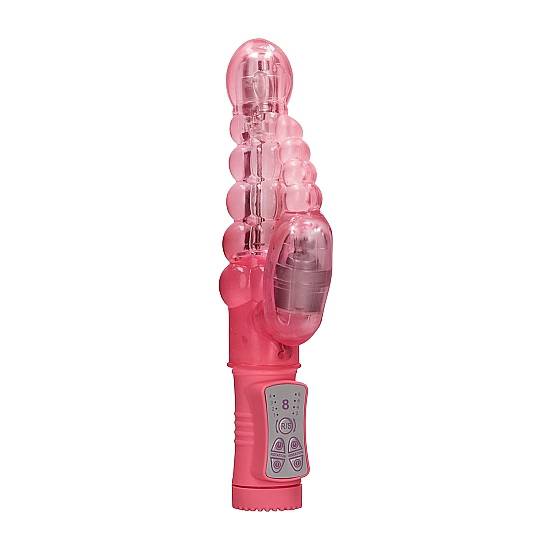 VIBRADOR RAMPANTE BURBUJAS CON ROTACIÓN - ROSA - Estimuladores Mariposas y Conejitos - Sex Shop ARTICULOS EROTICOS