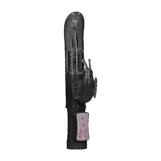 VIBRADOR RAMPANTE MARIPOSA CON ROTACIÓN - NEGRO - Estimuladores Mariposas y Conejitos - Sex Shop ARTICULOS EROTICOS