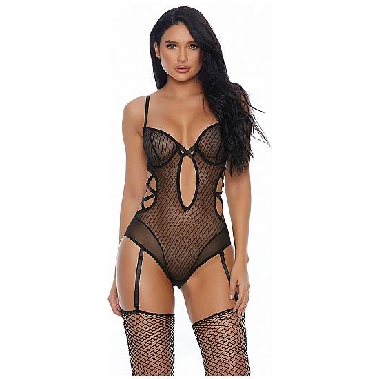 ENTICING VIXEN  BODY NEGRO NEGRO - Lenceria Sexy Femenina Bodys - Sex Shop ARTICULOS EROTICOS