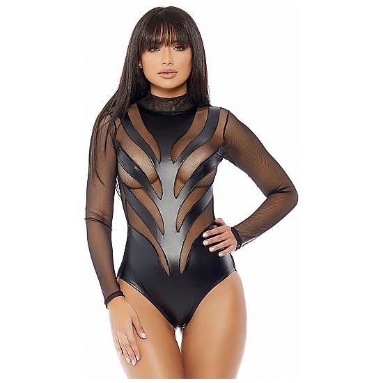 EXCITEMENT BODYSUIT NEGRO - Lenceria Sexy Femenina Bodys - Sex Shop ARTICULOS EROTICOS