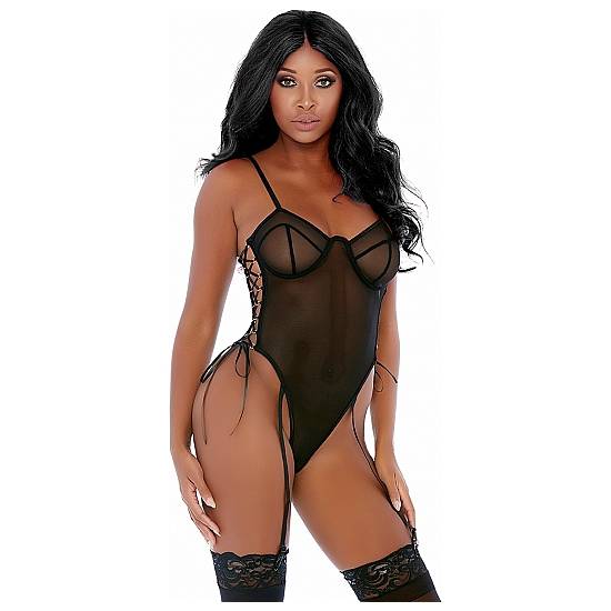 MAKE IT RING BODY NEGRO - Lenceria Sexy Femenina Bodys - Sex Shop ARTICULOS EROTICOS