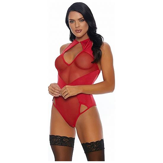 RAVISHING DARLING BODY CON TRANSPARENCIAS - ROJO - Lenceria Sexy Femenina Bodys - Sex Shop ARTICULOS EROTICOS