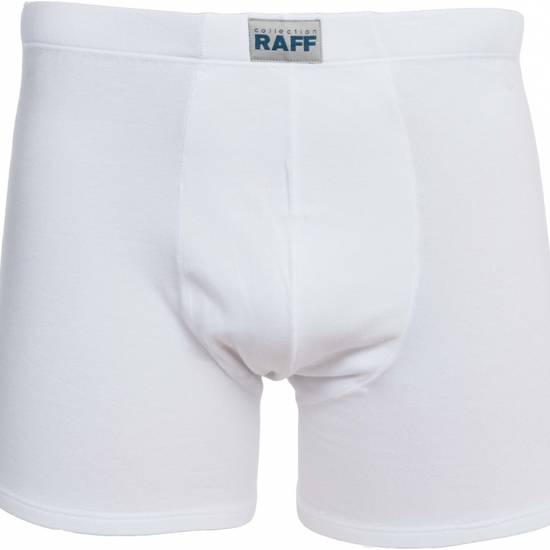 BÓXER  SKIN ALGODÓN/LICRA CLÁSICO CERRADO BLANCO  DE RAFF - lenceria Sexy Masculina Boxer - Sex Shop ARTICULOS EROTICOS