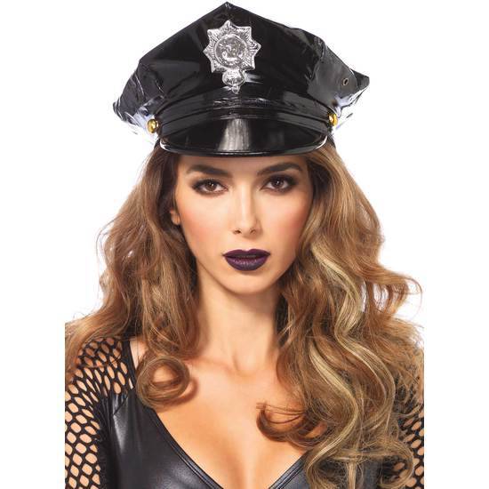 LEG AVENUE GORRA VINILO DE POLICIA - Juegos Eróticos Accesorios Gorros - Sex Shop ARTICULOS EROTICOS