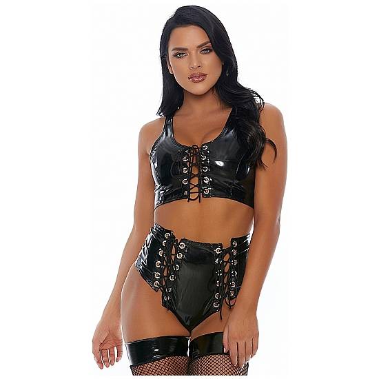 DARK THOUGHTS CONJUNTO NEGRO - Lenceria Sexy Femenina Conjuntos - Sex Shop ARTICULOS EROTICOS