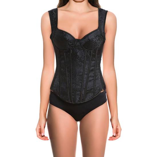 CORSET DARKNESS NEGRO - Lenceria Sexy Femenina Corse - Sex Shop ARTICULOS EROTICOS