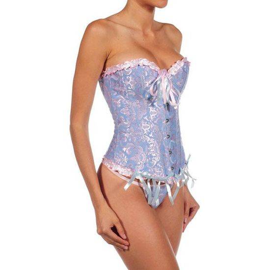 CORSET ATENEA AZUL - Lenceria Sexy Femenina Corse - Sex Shop ARTICULOS EROTICOS