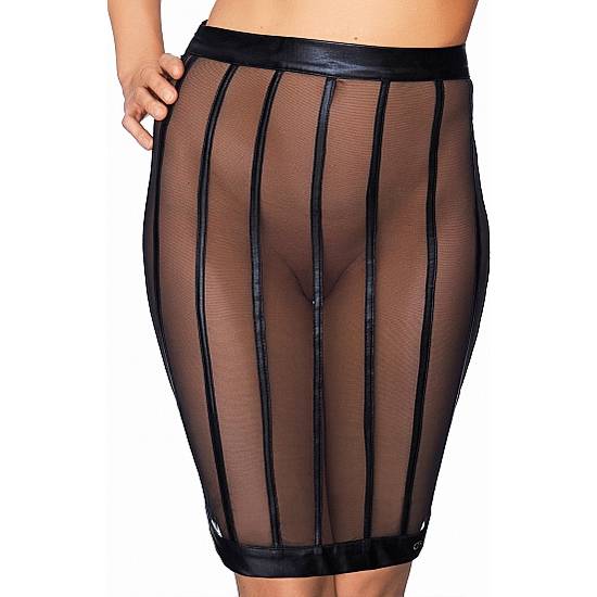 SOCORRO FALDA ESTILO LÁPIZ - NEGRO - Lenceria Sexy Femenina BDSM - Sex Shop ARTICULOS EROTICOS