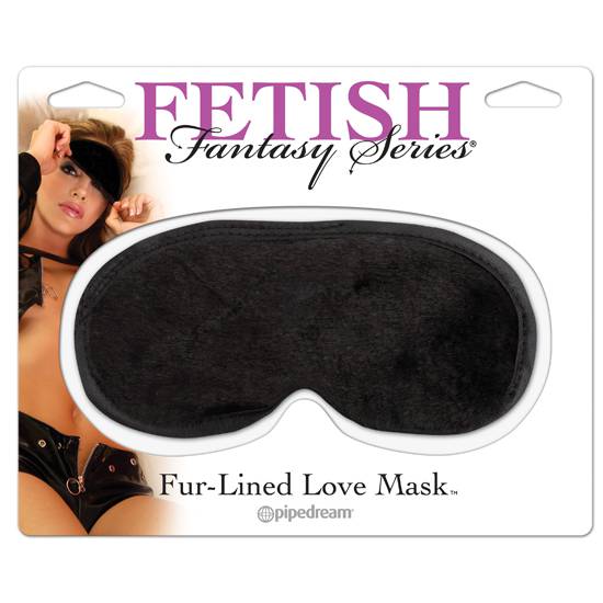 FETISH FANTASY MASCARA AFELPADA NEGRA - Máscaras BDSM Bondage - Sex Shop ARTICULOS EROTICOS