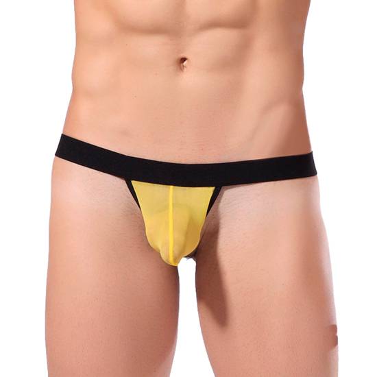 GOODFELLAS TANGA SIN TIRA AMARILLO - lenceria Sexy Masculina Tanga - Sex Shop ARTICULOS EROTICOS