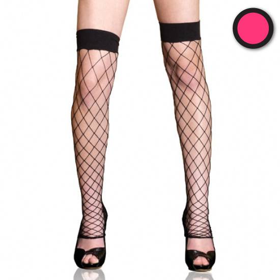 LEG AVENUE CALENTADORES DE PIERNAS DE RED ROSA NEON - Lenceria Sexy Femenina Medias - Sex Shop ARTICULOS EROTICOS