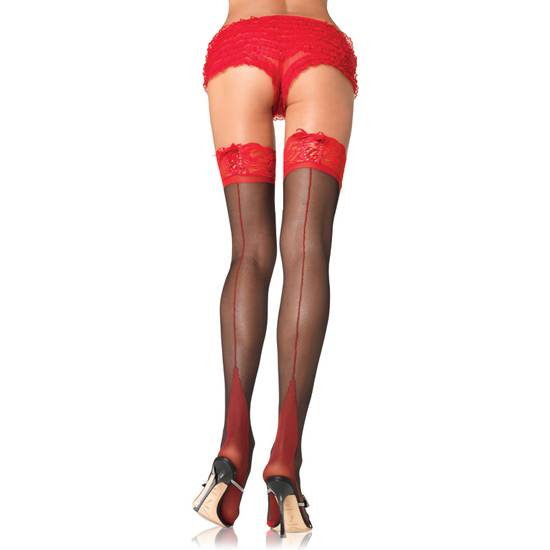 LEG AVENUE MEDIAS CON COSTURA TRASERA Y TACON CUBANO - Lenceria Sexy Femenina Medias - Sex Shop ARTICULOS EROTICOS