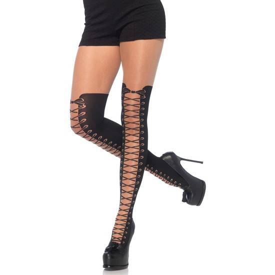 LEG AVENUE MEDIAS CON ENCAJE AUTOHADESIVAS BOOT - Lenceria Sexy Femenina Medias - Sex Shop ARTICULOS EROTICOS