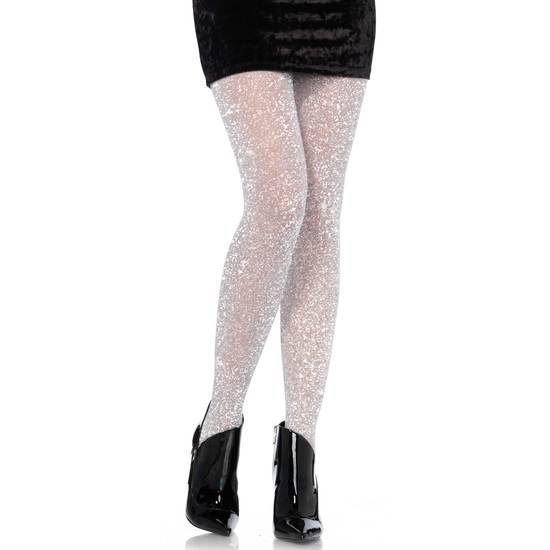 LEG AVENUE MEDIAS DE LUREX TRANSPARENTES PLATA - Lenceria Sexy Femenina Pantys - Sex Shop ARTICULOS EROTICOS